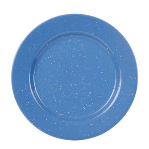 Lg Blue Plate With White Speckles