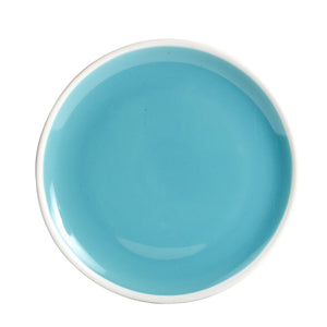 Lg Blue Plate With White Rim