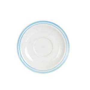 Md White Plate With Light Blue Rings