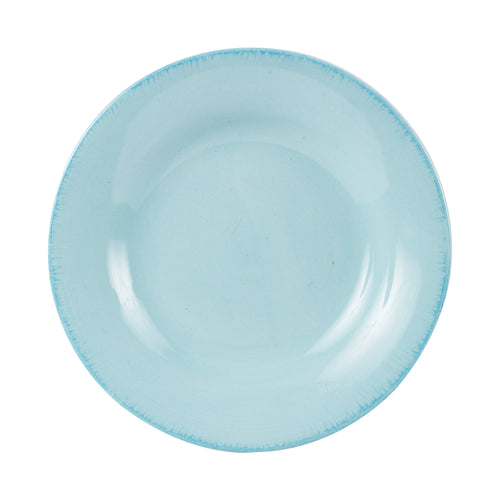 Md Light Blue Plate With Blue Rim