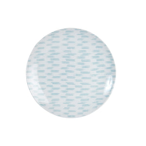 Lg White Plate With Blue Pattern