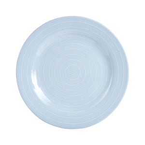 Lg Blue Plate With White Rings