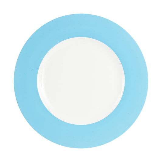 Lg Light Blue Rimmed Plate