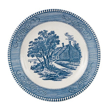 White Plate With Blue Vintage Designs