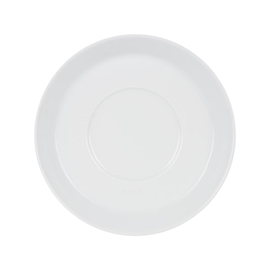 Sm White Tea Cup Saucer With Periwinkle Exterior