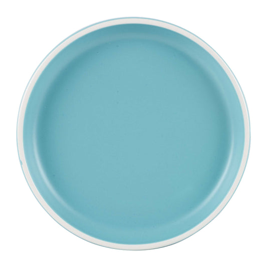 Lg Light Blue And White Plate