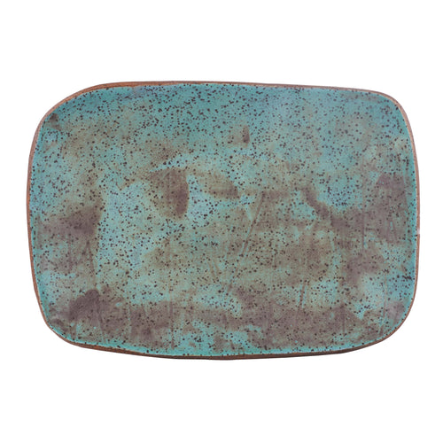 Lg Blue Rectangular Speckled Platter