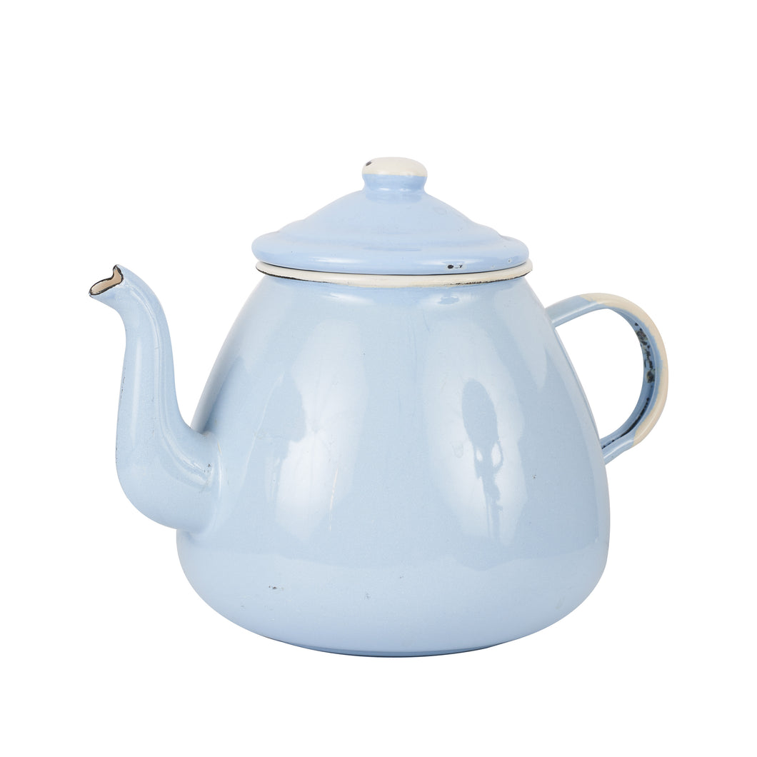 Pale Blue Enamel Tea Pot