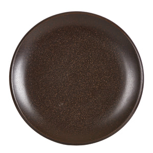 Lg Dark Brown Speckled Plate