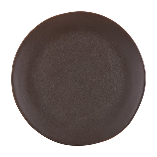Lg Dark Brown Matte Plate