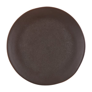 Lg Dark Brown Matte Plate