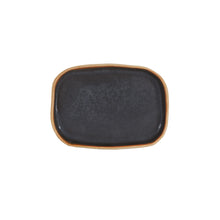 Small Shallow Black Rectangle Plate