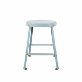 Light Blue Metal Stool