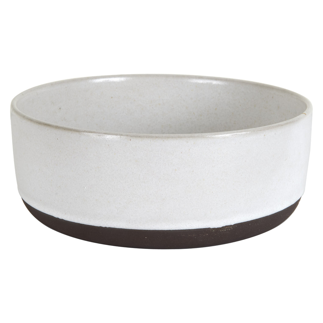 Lg White And Brown Bowl