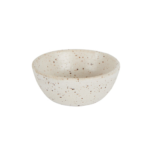Sm Cream Speckled Pinch Bowl