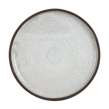 Shallow Cream Plate With Dark Bottom