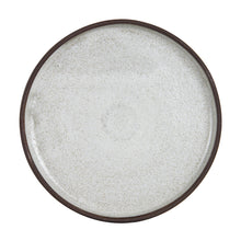 Shallow Cream Plate With Dark Bottom