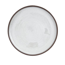 Shallow Cream Plate With Dark Bottom