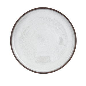 Shallow Cream Plate With Dark Bottom