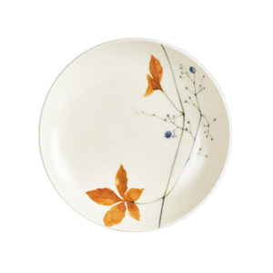 Sm Cream Plate With Different Flower Designs