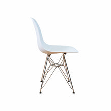 White Chair With Metal Legs