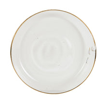 Sm Glass Shallow Bowl With Gold Rim