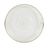 Sm Glass Shallow Bowl With Gold Rim