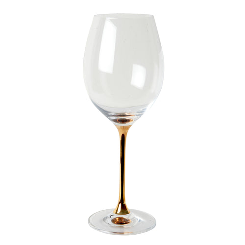 Wine Glass w/ Gold Stem