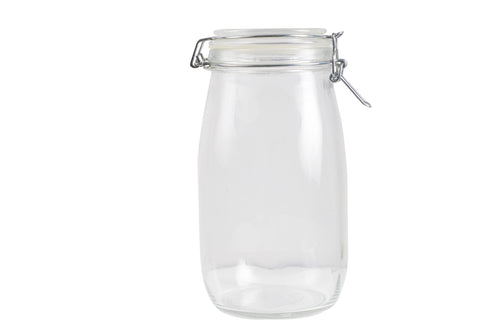 Lg Glass Lidded Jar
