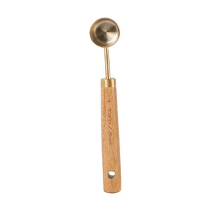 Wood Handle Gold Measuring Spoons