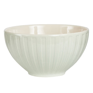 Sm Light Green Patterned Bowl With Cream Interior