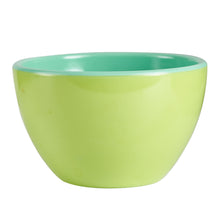 Sm Green Bowl With Teal Interior