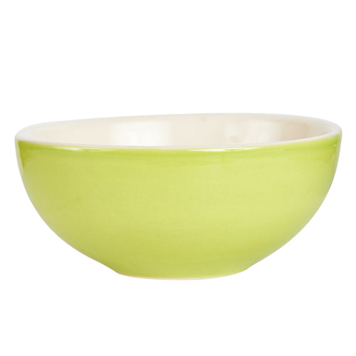 Sm Green Bowl With White Interior