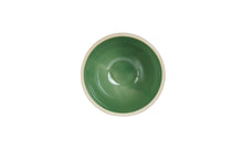 Sm Cream Bowl With Green Interior