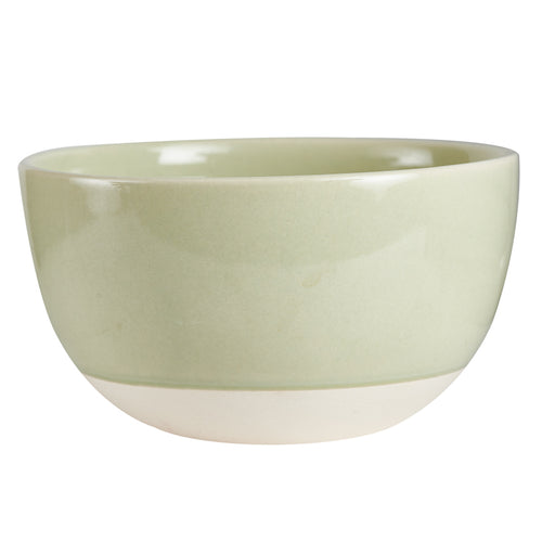 Sm Pale Green Bowl With White Bottom