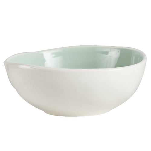 Sm White Bowl With Pale Green Interior