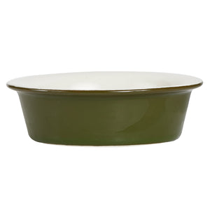 Sm Green Dish With White Interior