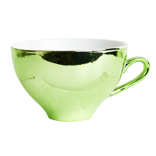 Metallic Green Tea Cup