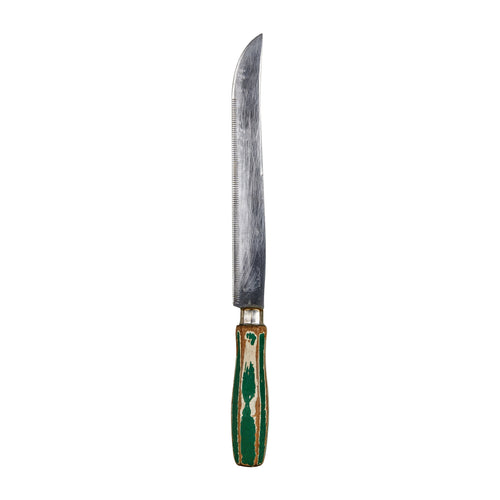 Lg Knife w/ Green Wood Handle