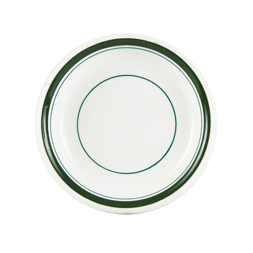 Sm White And Green Saucer