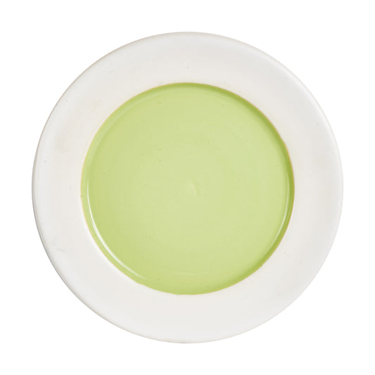 Md Pale Green Plate With White Rim