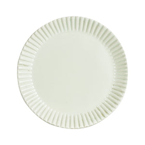 Lg Pale Green Plate With Pleated Rim