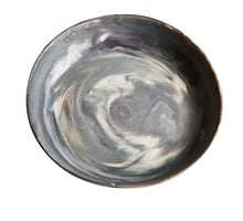 Grey Swirled Shallow Bowl