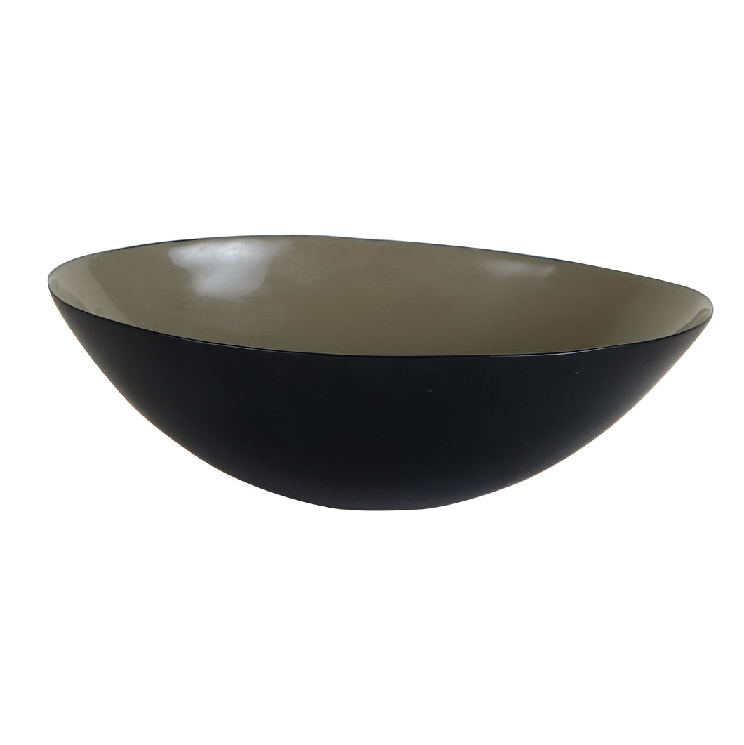 Sm Oval Bowl With Black Bottom
