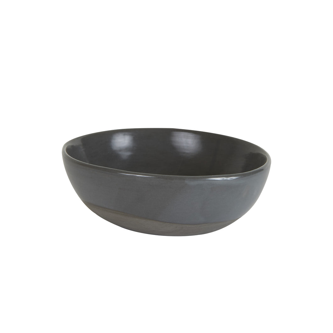 Md Oval Dark Grey Bowl