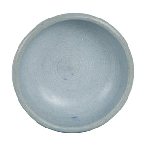 Sm Light Grey Pinch Bowl With Black Markings