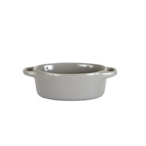 Sm Oval Grey Baking Dish with Handles