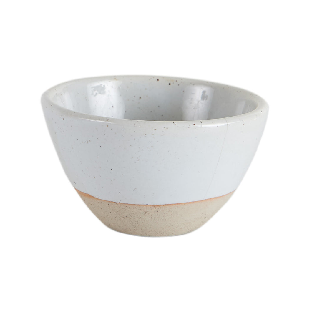 Sm Speckled Grey Bowl With Brown Bottom
