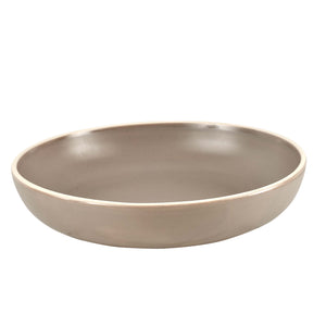 Lg Shallow Warm Grey Bowl