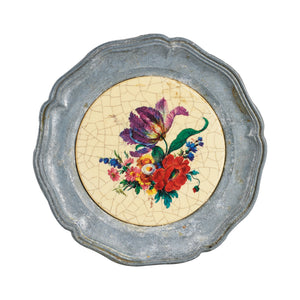 Metal Coaster w/ Flower Print